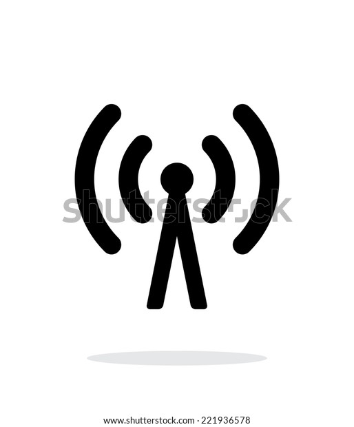 Cell Phone Tower Icon On White Stock Vector (Royalty Free) 221936578