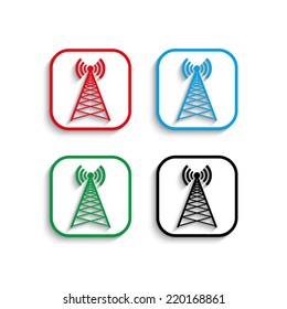 Cell Phone Tower Icon with shadow