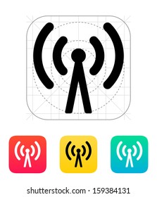 Cell Phone Tower Icon. Wireless Technology. Vector Illustration.