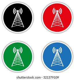 Cell Phone Tower  - vector icon