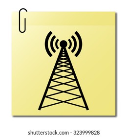 Cell Phone Tower  - vector icon