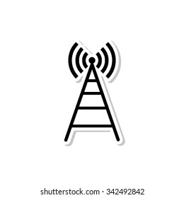 Cell Phone Tower - vector icon with shadow