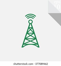 Cell phone tower vector icon.