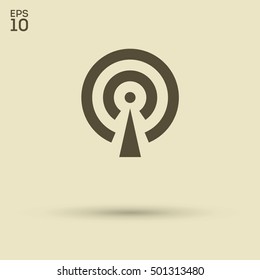 Cell Phone Tower. Wireless Icon. Mobile connection line vector icon for websites and mobile minimalistic flat design.