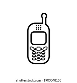 Cell Phone toy outline vector design. Baby toy 