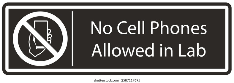 Cell phone use prohibited sign