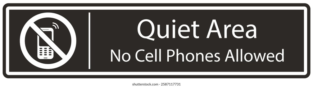Cell phone use prohibited sign