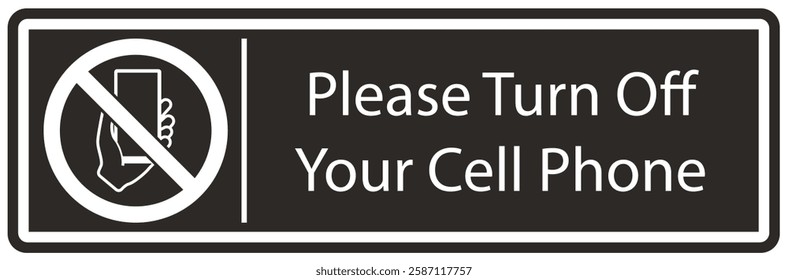 Cell phone use prohibited sign