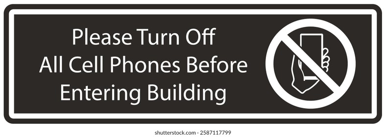 Cell phone use prohibited sign