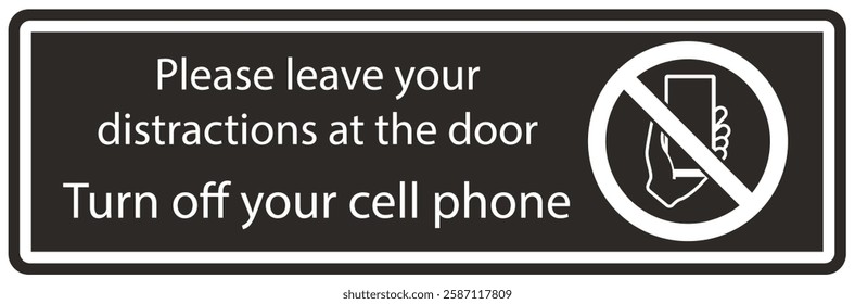 Cell phone use prohibited sign