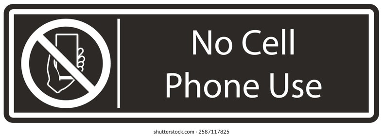 Cell phone use prohibited sign