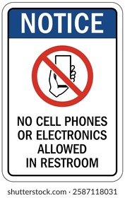 Cell phone use prohibited sign