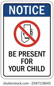 Cell phone use prohibited sign