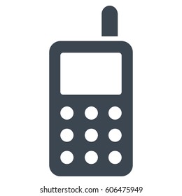 Cell Phone vector icon. Flat smooth blue symbol. Pictogram is isolated on a white background. Designed for web and software interfaces.