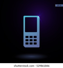 Cell phone vector icon. Graphic symbol for web design, logo.