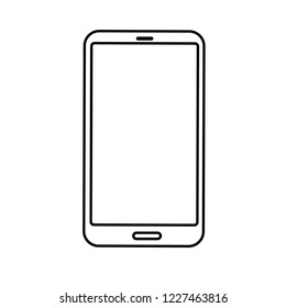 Cell Phone Vector Icon. Smartphone vector icon, phone symbol. Outline smartphone vector icon mobile black full screen smart slim phone  gadget