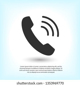Cell phone vector icon. Telephone call icon. Ringing phone icon. Modern icon cell phone. Cell phone icons for web design