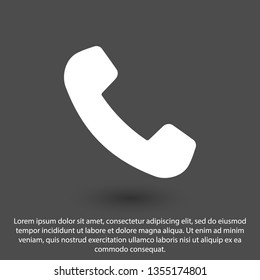 Cell phone vector icon. Telephone call icon. Ringing phone icon. Modern icon cell phone. Cell phone icons for web design