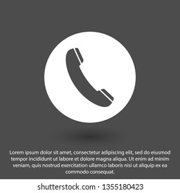 Cell phone vector icon. Telephone call icon. Ringing phone icon. Modern icon cell phone. Cell phone icons for web design