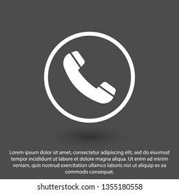 Cell phone vector icon. Telephone call icon. Ringing phone icon. Modern icon cell phone. Cell phone icons for web design