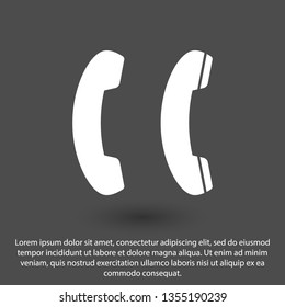 Cell phone vector icon. Telephone call icon. Ringing phone icon. Modern icon cell phone. Cell phone icons for web design