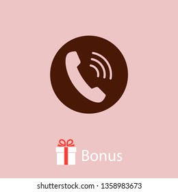 Cell phone vector icon. Telephone call icon. Ringing phone icon. Modern icon cell phone. Cell phone icons for web design