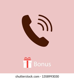 Cell phone vector icon. Telephone call icon. Ringing phone icon. Modern icon cellphone. Cell phone icons for web design