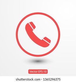 Cell phone vector icon. Telephone call icon. Ringing phone icon. Modern icon cell phone. Cell phone icons for web design
