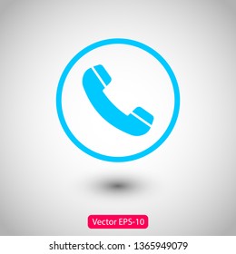 Cell phone vector icon. Telephone call icon. Ringing phone icon. Modern icon cell phone. Cell phone icons for web design