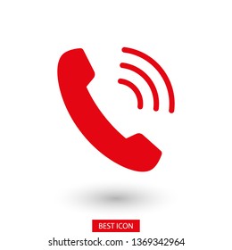 Cell phone vector icon. Telephone call icon. Ringing phone icon. Modern icon cell phone. Cell phone icons for web design
