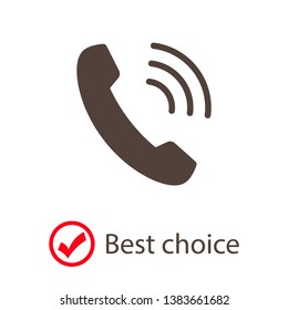 Cell phone vector icon. Telephone call icon. Ringing phone icon. Modern icon cell phone. Cell phone icons for web design