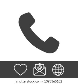 Cell phone vector icon. Telephone call icon. Ringing phone icon. Modern icon cell phone. Cell phone icons for web design