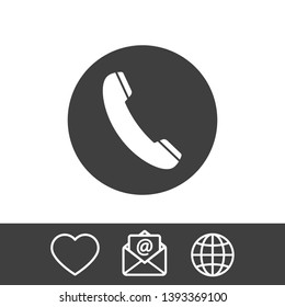 Cell phone vector icon. Telephone call icon. Ringing phone icon. Modern icon cell phone. Cell phone icons for web design