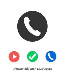 Cell phone vector icon. Telephone call icon. Ringing phone icon. Modern icon cell phone. Cell phone icons for web design