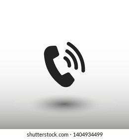 Cell phone vector icon. Telephone call icon. Ringing phone icon. Modern icon cell phone. Cell phone icons for web design