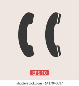 Cell phone vector icon. Telephone call icon. Ringing phone icon. Modern icon cell phone. Cell phone icons for web design