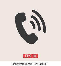 Cell phone vector icon. Telephone call icon. Ringing phone icon. Modern icon cell phone. Cell phone icons for web design
