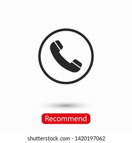 Cell phone vector icon. Telephone call icon. Ringing phone icon. Modern icon cell phone. Cell phone icons for web design