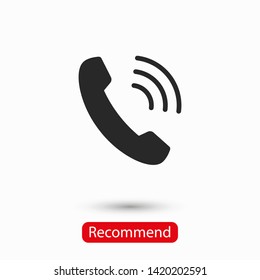 Cell phone vector icon. Telephone call icon. Ringing phone icon. Modern icon cell phone. Cell phone icons for web design