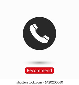 Cell phone vector icon. Telephone call icon. Ringing phone icon. Modern icon cell phone. Cell phone icons for web design