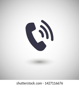 Cell phone vector icon. Telephone call icon. Ringing phone icon. Modern icon cell phone. Cell phone icons for web design