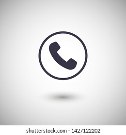 Cell phone vector icon. Telephone call icon. Ringing phone icon. Modern icon cell phone. Cell phone icons for web design