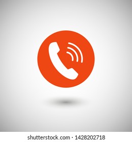 Cell phone vector icon. Telephone call icon. Ringing phone icon. Modern icon cell phone. Cell phone icons for web design