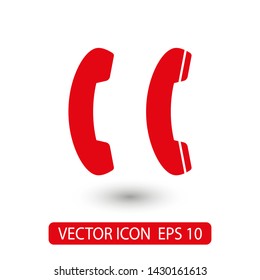 Cell phone vector icon. Telephone call icon. Ringing phone icon. Modern icon cell phone. Cell phone icons for web design