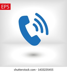 Cell phone vector icon. Telephone call icon. Ringing phone icon. Modern icon cell phone. Cell phone icons for web design