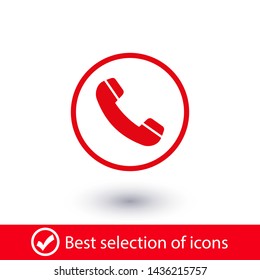 Cell phone vector icon. Telephone call icon. Ringing phone icon. Modern icon cell phone. Cell phone icons for web design