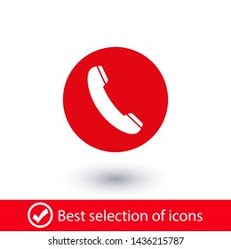 Cell phone vector icon. Telephone call icon. Ringing phone icon. Modern icon cell phone. Cell phone icons for web design