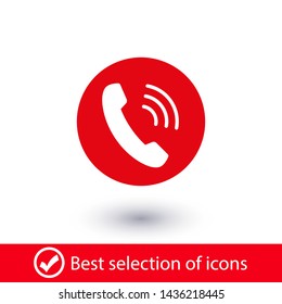 Cell phone vector icon. Telephone call icon. Ringing phone icon. Modern icon cell phone. Cell phone icons for web design