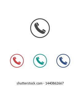 Cell phone vector icon. Telephone call icon. Ringing phone icon. Modern icon cell phone. Cell phone icons for web design