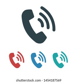 Cell phone vector icon. Telephone call icon. Ringing phone icon. Modern icon cell phone. Cell phone icons for web design